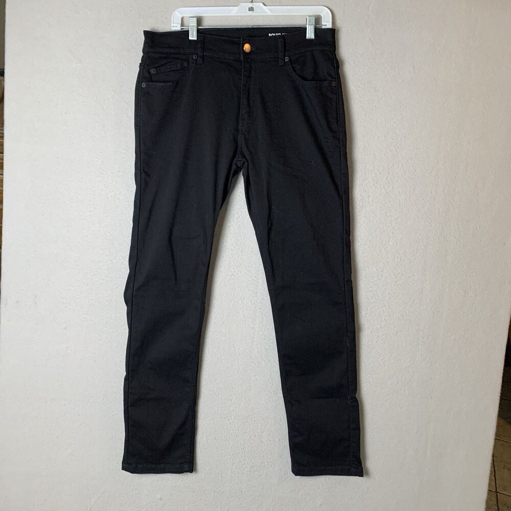 Mugsy Jeans Mens 33x32 (31) Black Squid Inks Tapered FLX3NSQ Preppy Casual
